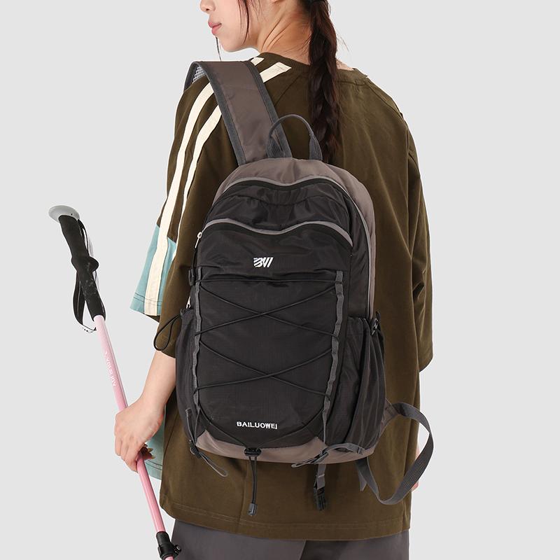 Color Block Backpack Unisex Commuter Large Capacity Lightweight Travel Backpack Student Schoolbag
