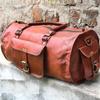 Genuine Goat Leather Duffle Bag 20" Travel Carry-on for Overnight, Gym, and Weekends"