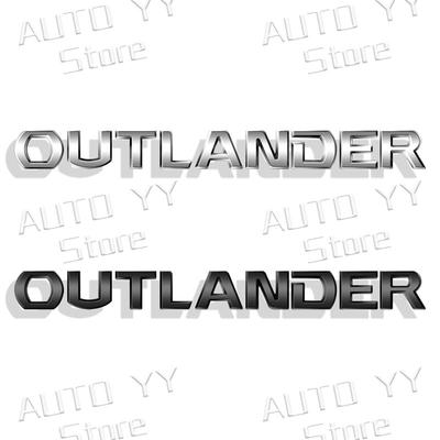 Cwwzlm1 3D ABS Plastic OUTLANDER Letter Logo Car Rear Bumper Trunk Body Sticker For Car Styling Accessories