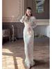 Elegant Winter Long Sleeve Retro Dress - European & American 2025 Trend
