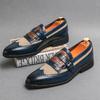Spring British casual leather shoes men's retro men's flow one-footed cloth flower handsome men's shoes