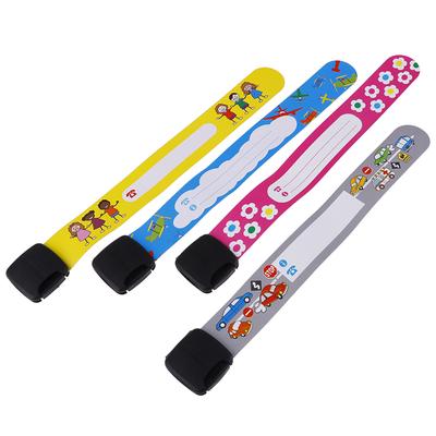4Pcs  Id Safety Bracelet For Kid Outdoor Activity Writing Reusable Adjustable