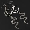 Snake Pendant Retro Exaggerated Ear Hook Earrings - Cool Alloy Jewelry