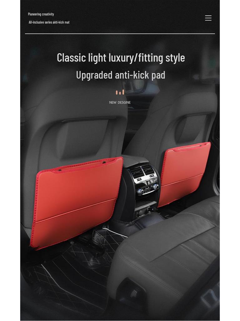 Car Seat Back Protector & Storage Bag - Anti-Kick, Anti-Dirty, Anti-Stepping Pad