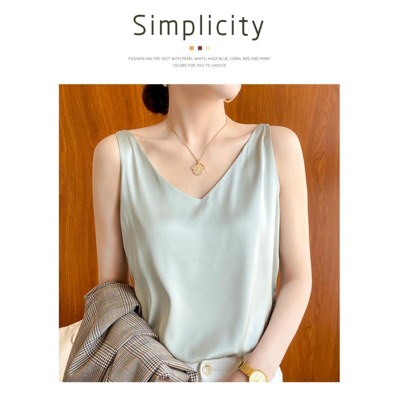 Buy Women's Spring And Summer New V-neck Acetic Acid Strap Women's