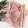 10PCS 30X45CM 100% Cotton Cloth Napkins  Napkin Reusable Weddings Party Baby Shower Christmas Table Decor Retro Napkins Reusable