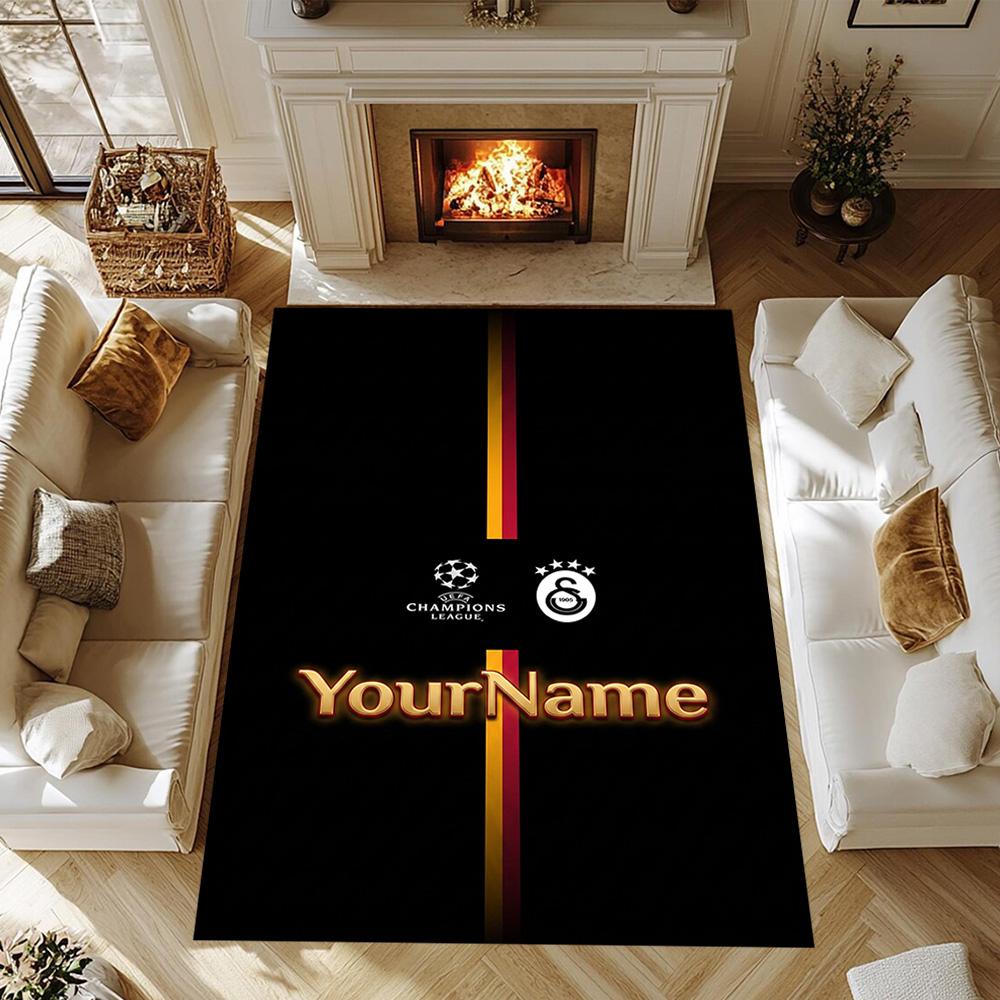 Galatasaray 397 Customized Name Carpet Perfect for Game Room Entryway Decorate Room Kitchen Antislip Carpet Anime Office Decor