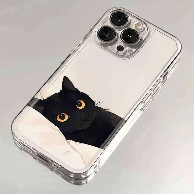 Funny Black Cat Couple Case For Redmi A5 A3 A2 A1 15C 14C 13C 13 12 12C 10C 9C 9A 10 9 Soft Cute Silicone Transparent Cover
