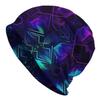 Bonnet Hats EDM Festival Men Women's Thin Hat Neon Trippy Rave Pattern 4 Warm Cap Hip Hop Skullies Beanies Caps