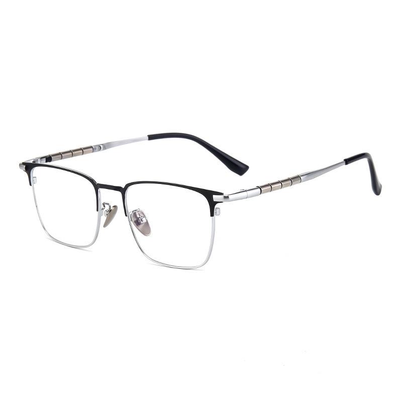 Bestfen 9009T Semi-Titanium Retro Eyeglass Frame with Rising Bamboo Joint Design