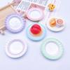 Multifunctional Resin Ornaments Miniature Tray Refrigerator Magnet Pinch Base Durable Macaron Gradient Color Dollhouse Accessories Realistic Tableware