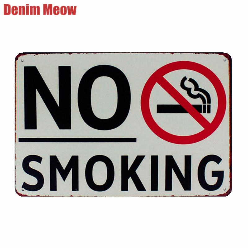 NO SMOKING Vintage Metal Tin Sign TIKI Bar Art Posters Wall Stickers for Club Home Decor Warning Sign Decorative Plate Gift N167