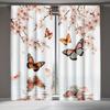 Tende con Motivo Floreale di Ciliegio e Farfalle da Giardino in Poliestere Adatte per Camera da Letto Soggiorno Tenda Decorativa Lavabile in Macchina