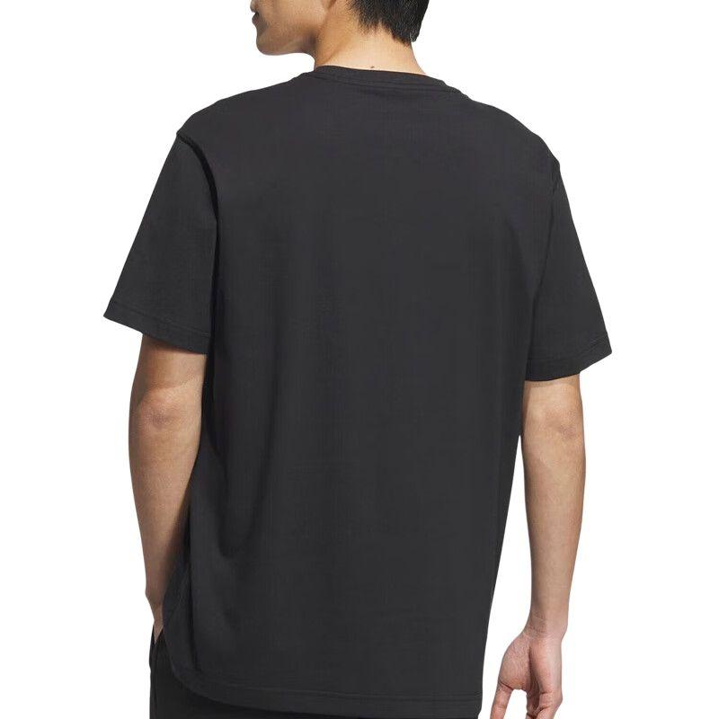 Adidas T Shirts Men's Black Crew Neck Moderate Straight Fit JF3218
