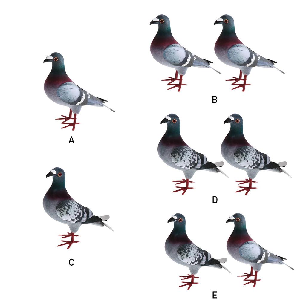 Simulation Foam Pigeon Model Realistic Bird Figurines Artificial Foam Bird Mini