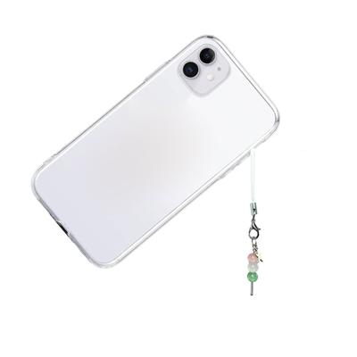 Simple Bead Star Charm Pendant Chain Phone Strap Pocket Keychain Strap Hangings Decoration for Key Bag Purse Handbag