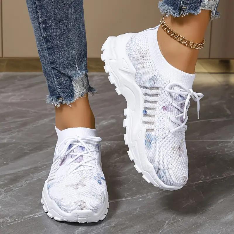 

Женские повседневные туфли с узором «бабочка» Легкие спортивные туфли 38 белый