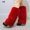 Leopard Print Faux Fur Plush Leg Warmers: Long & Short Styles for Autumn/Winter, Ideal for Stage Performances and Boot Covers.