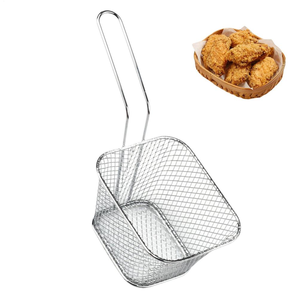 Stainless Steel Mesh Strainer Spoon Frying Basket Hot Pot Strainer Frying Filter Basket For Cooking Rinsing Straining Draining
