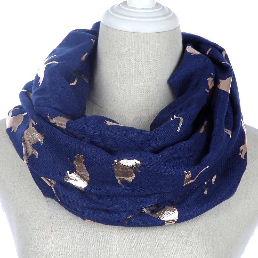 with Frayed Hem Animal Scarf Soft Shawl Wrap New Design Cat Print Scarf
