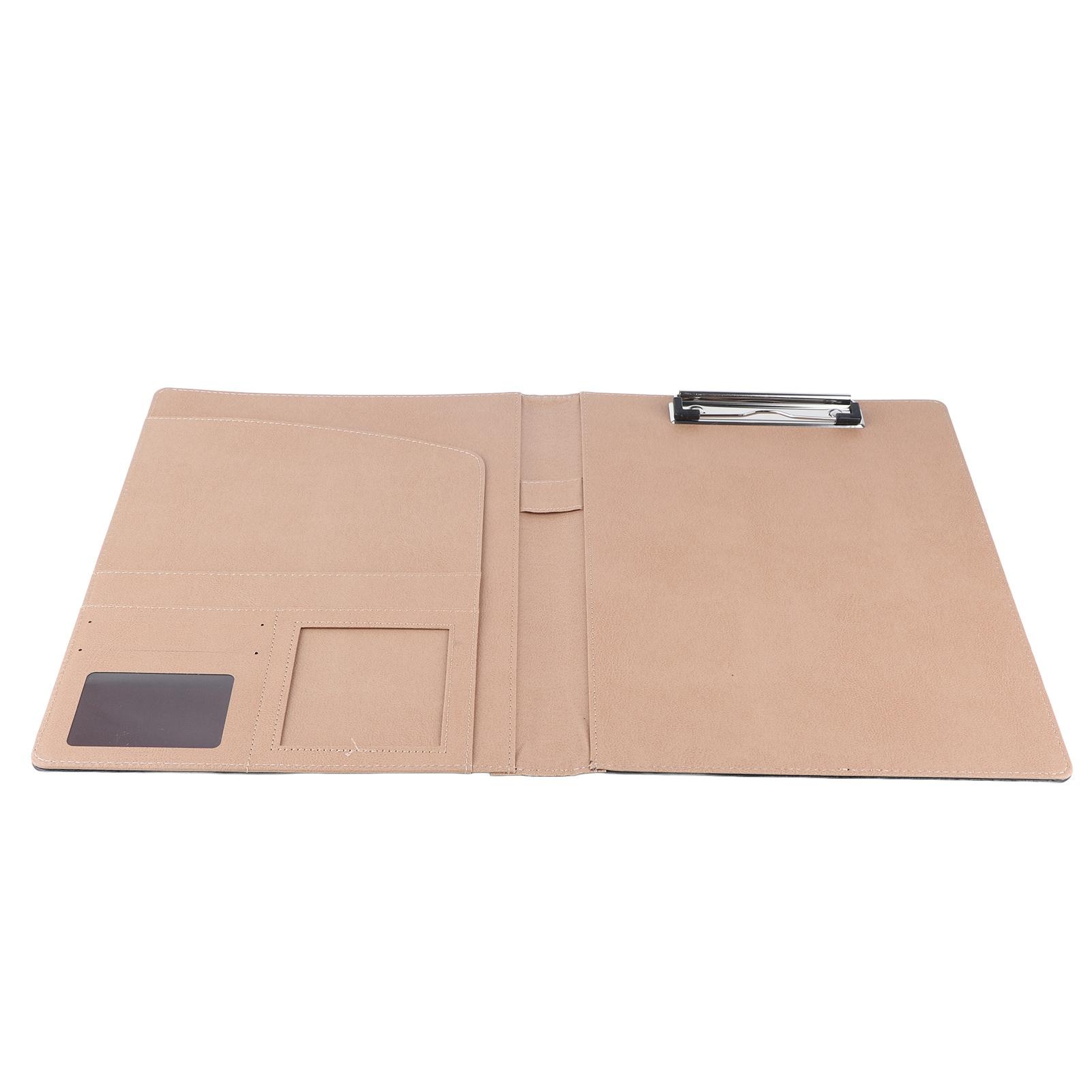 

Multifunctional A4 PU Business Document Conference Folder Organizer Case w Card Slots Black чёрный