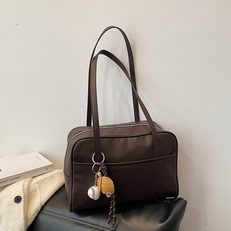 Vintage-Inspired Large Capacity Tote Bags Zipper Closure, Durable Edges, Stylish Shoulder & Crossbody Bags for Women, Fashion Accessories