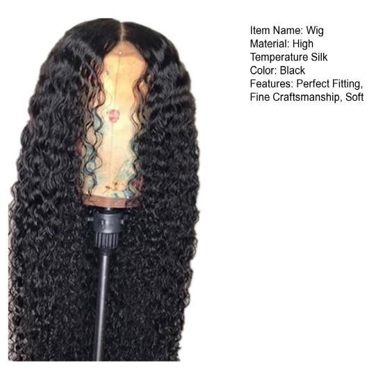 Curly Hair Wig Fluffy Makeup Tool Natural Durable Afro Black African Curly Wig Headgear for Home