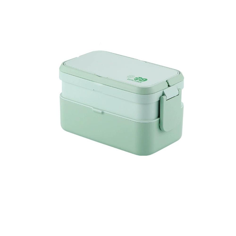 Microwavable 2 Layer Picnic Lunch Box Separated Food Storage Box Portable Food Container  Adult