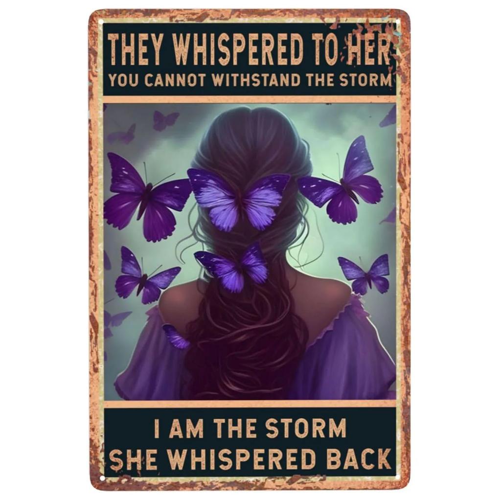 I Am The Storm Plaque Metal Tin Signs Wall Decoration Vintage Art Posters Iron Painting for Man Cave Home Cafe Garden Club Bar