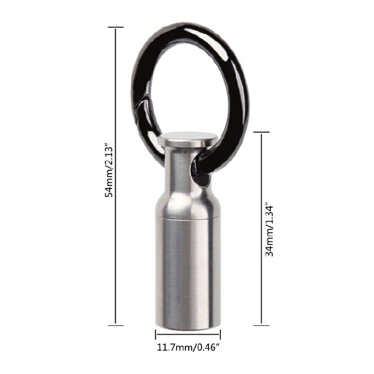 Unique Keychain Pill-Holder Container Stainless Steel Pill-Box Pill-Case Outdoor