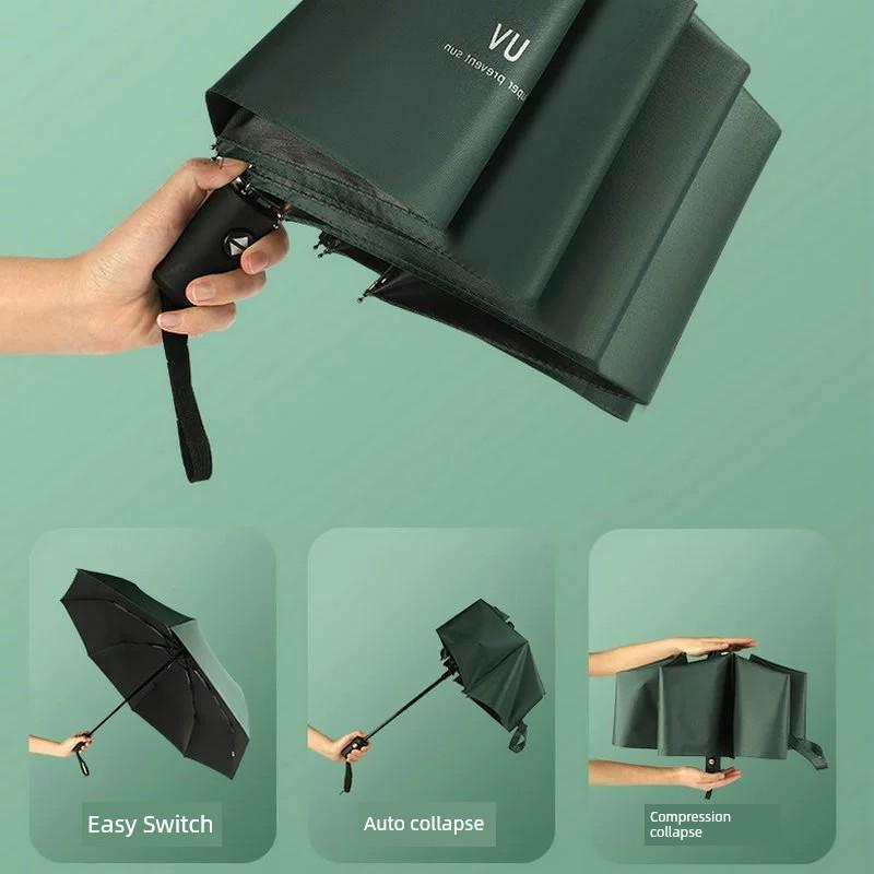 Fully Automatic Umbrella for Men and Women, Dual-Use for Sun and Rain, Reinforced and Enlarged, Sun Protection, Uv Protection, Foldable Sun Umbrella