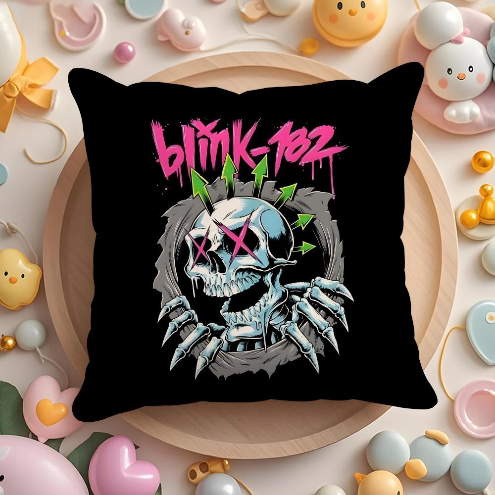 B-Blink-182 band Cushion Cover Home & Car Multi-Scene Pillow Cover - Reversible, Soft & Durable for Daily Use