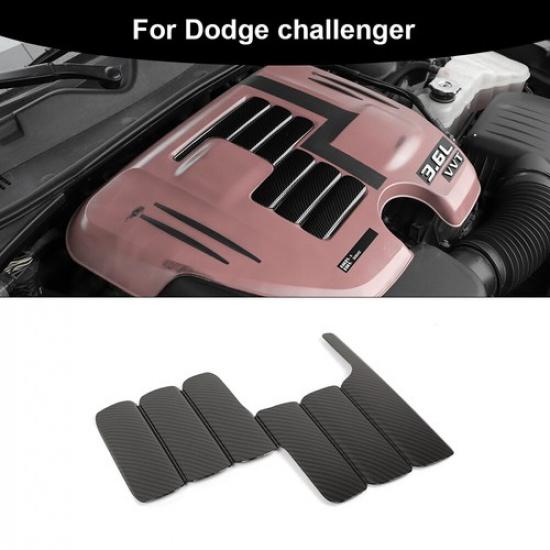 For Dodge Challenger/Charger 2009-19 Engine Shroud Panel Cover Trim Carbon Fiber
