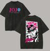 119. Gewaschenes T-Shirt JoJo's Bizarre Adventure Kujo Jotaro Anime T-Shirt Herren Damen Kleidung Gewaschenes Y2k T-Shirt Sommer Kurzarm Baumwoll-T-Shirts Oberteile Oversize