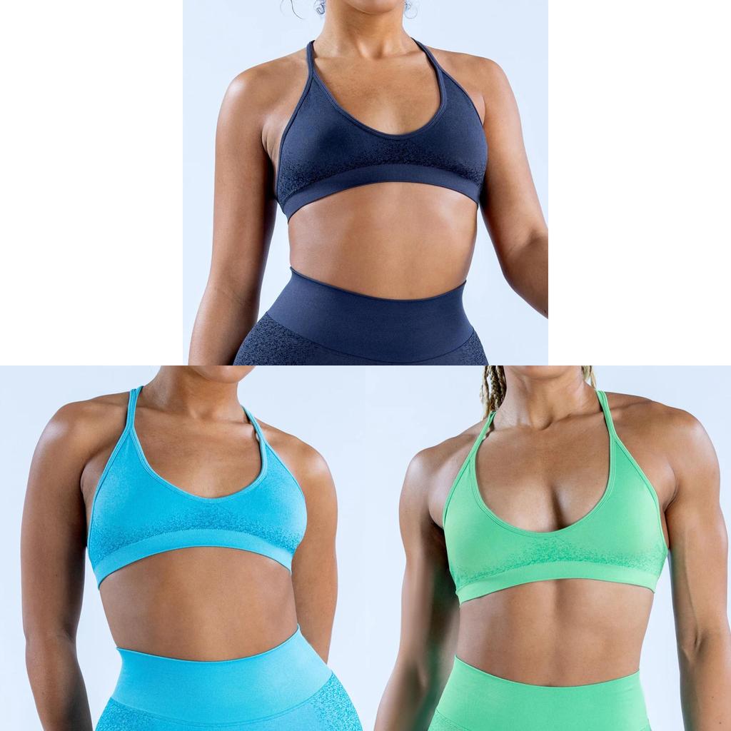 Seamless High Elastic Yoga Bra With Floral Jacquard For Fitness And Running
