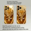 Luxury Gold Eagle Pattern Tempered Phone Case Suitable for iPhone 17 16 15 14 13 12 11 Pro/Max/Plus Anti Drop and Shockproof