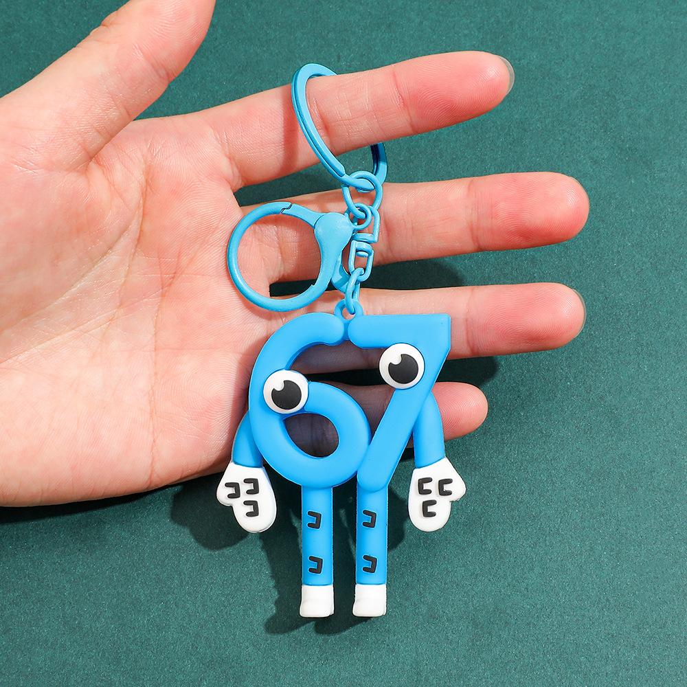 Steal A Brain Rot 67 Anime Keychain Bag Charm Car Key Chain Game Doll Keyring Accessories Cute Paired Keychains Women