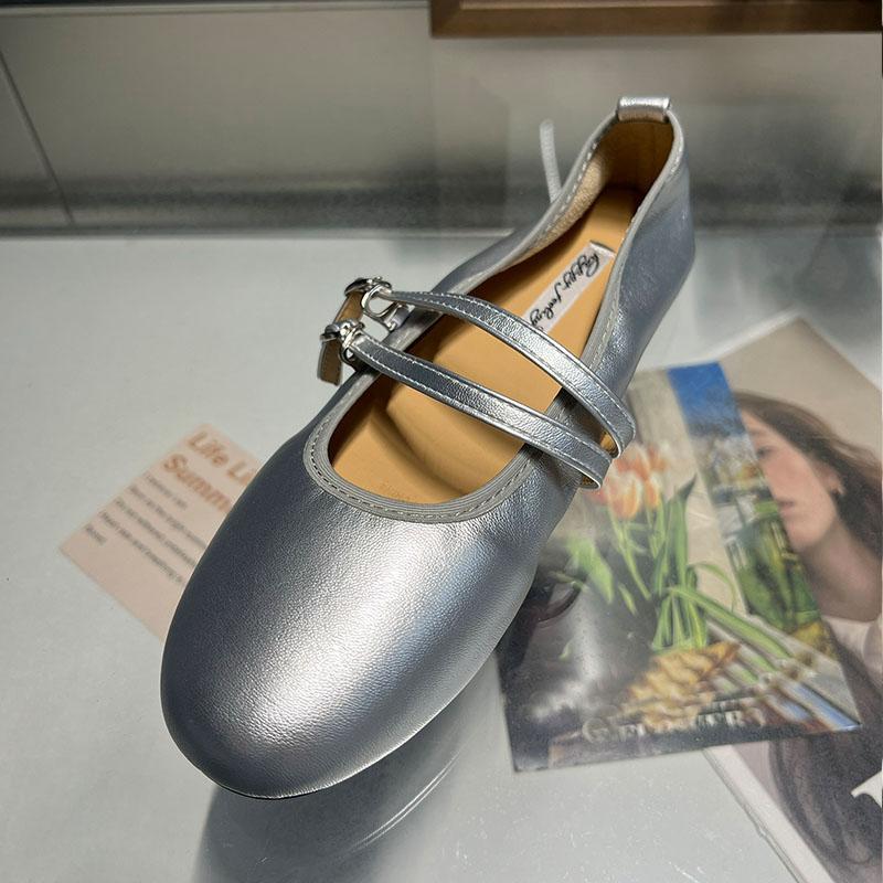 Fashion Footwear Round Toe Ladies Mary Janes Flats Shoes Soft Female Buckle Strap Fashion Shallow Women Flats With Shoes  lady