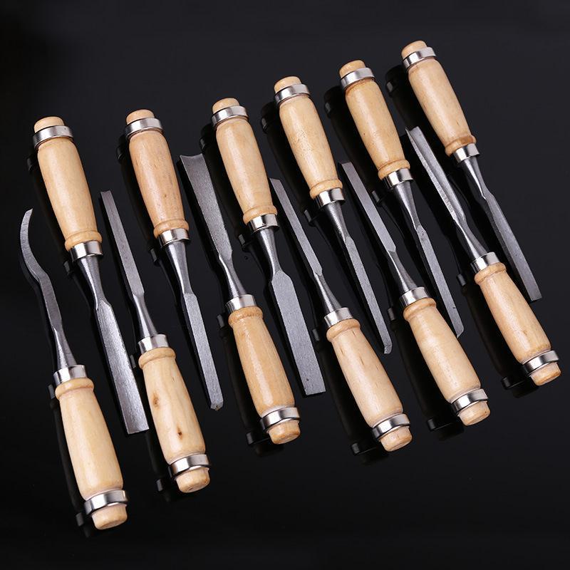 12-Piece Woodworking and Carving Knife & Chisel Set