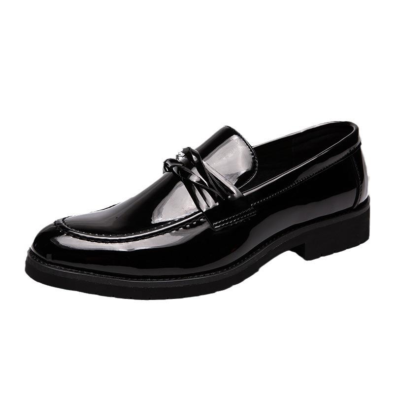 Loafers men's shoes summer men's leather shoes fashion Korean version casual one-pedal dress large size single shoes