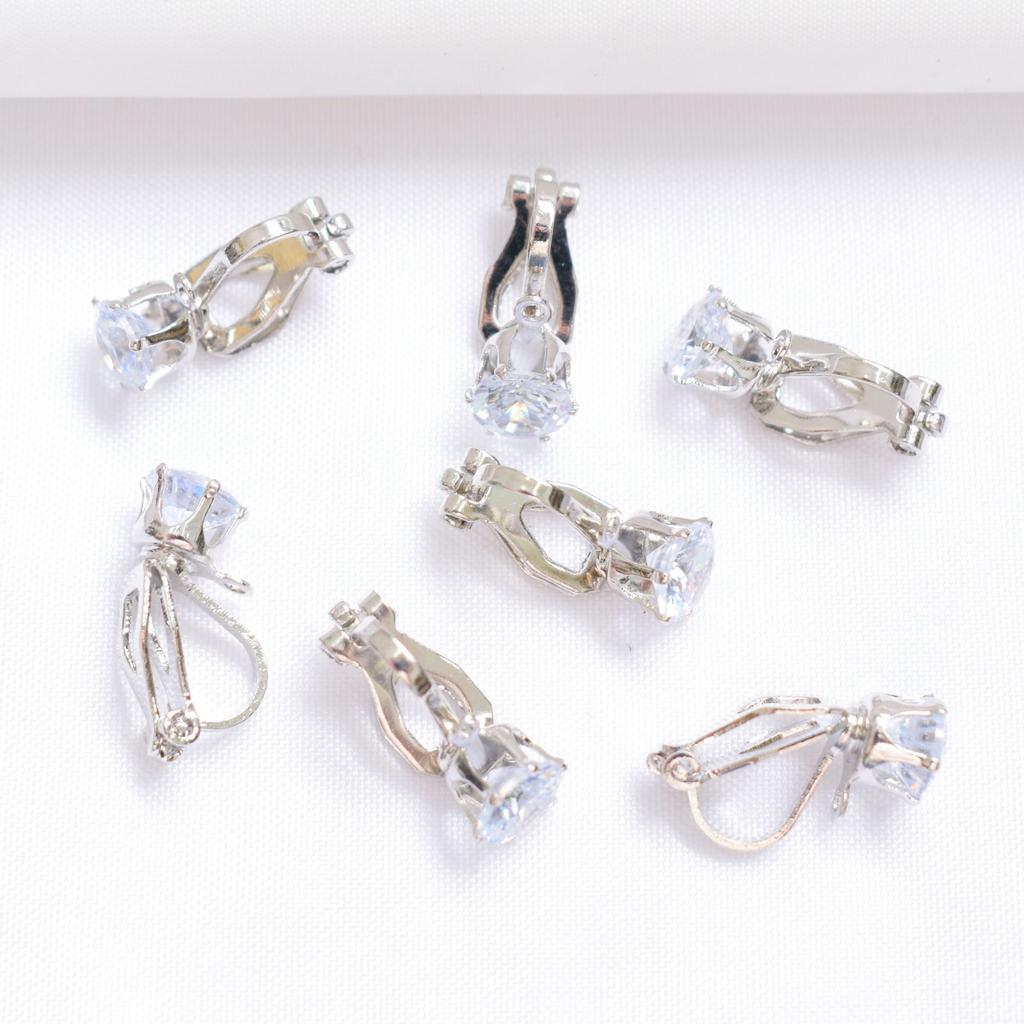 10pcs 18k Gold Ear Clip Converter Painless Invisible Spiral Diamond Without Ear Piercing Ear Clip DIY Earrings Ear Clip Accessories