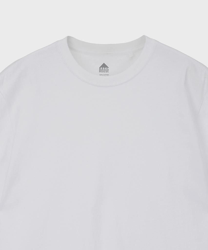 BASIC HOUSE Uni Layered Round Short Sleeve T-Shirt_Standard Length (+4Cm) Lats0104