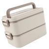 2 Tier Stackable   Box 304 Stainless Steel Insulated Lunch Containers Lkproof Compartment Portable Food Container for School