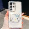 A37 Love Mirror Holder Suitable for Samsung S26Ultra Mobile Phone Case Flash Diamond S25 Flash Powder A56 Jacket