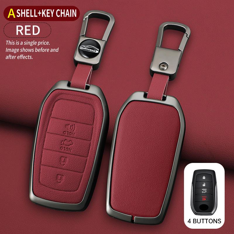 2 3 4 5 6 Buttons Car Key Case Cover For Toyota Gr Sport C-Hr Gazoo Rav4 Racing Mirai Avensis Zinc Alloy Keychain Accessories