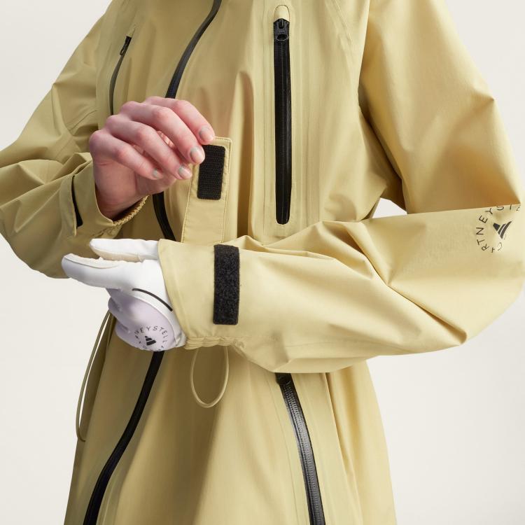 Adidas Solid Color Hooded Zip-Up Long Sleeve Jacket Women Jackets Light-Yellow JF6031