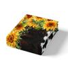 Sunflower Cowhide Three-Piece Quilt Cover 3D Digital Printing Bedding Set Bed Cover