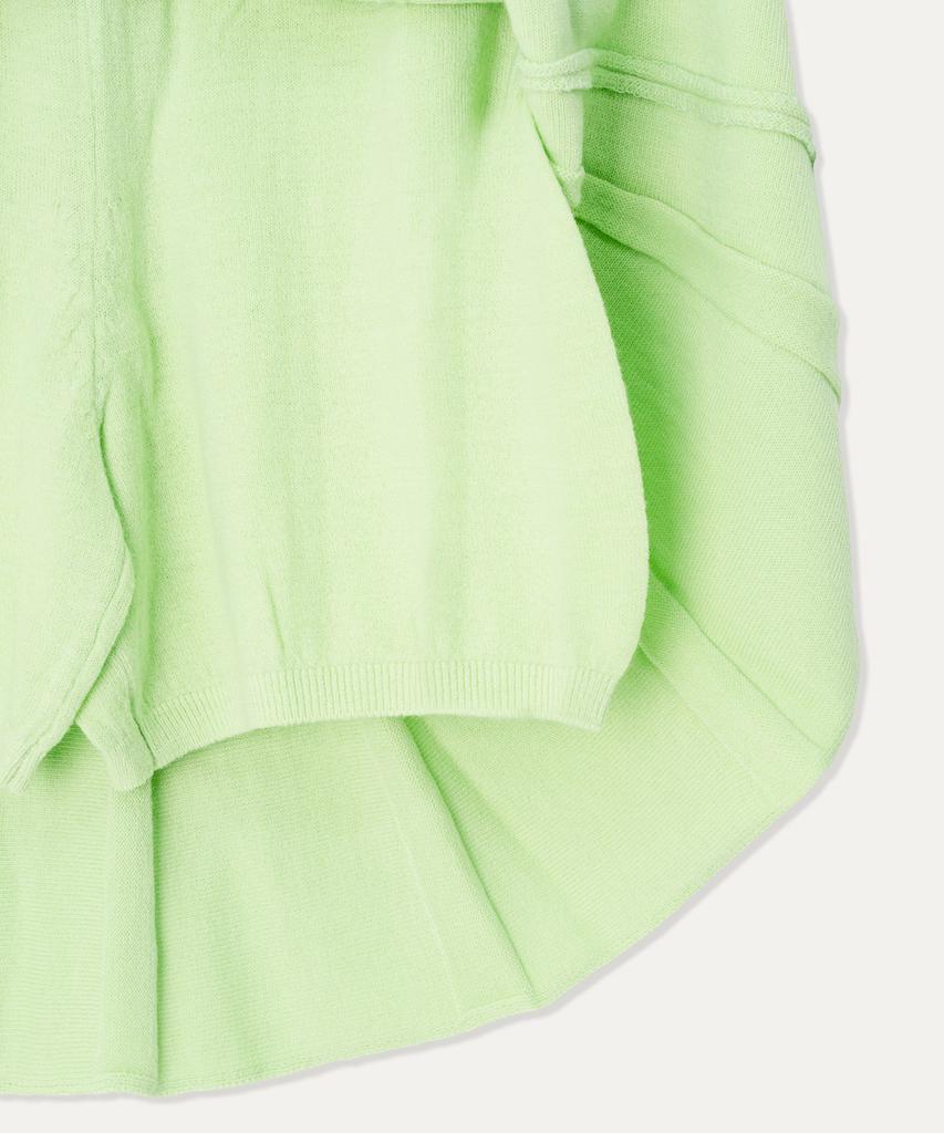 MAYOL M Embroidered Pleated Knit Skirt_Light Green
