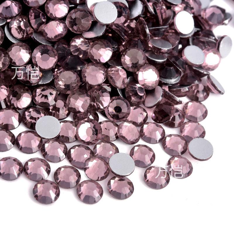

Purple Series Flat-Bottomed Diamond, Bottom-Plated Glass Crystal Nail Drill Diy Mobile Phone Case Violent Bear Jewelry Rhinestone Accessories ss6 (diameter 1.9-2) 1440 pcs/bag