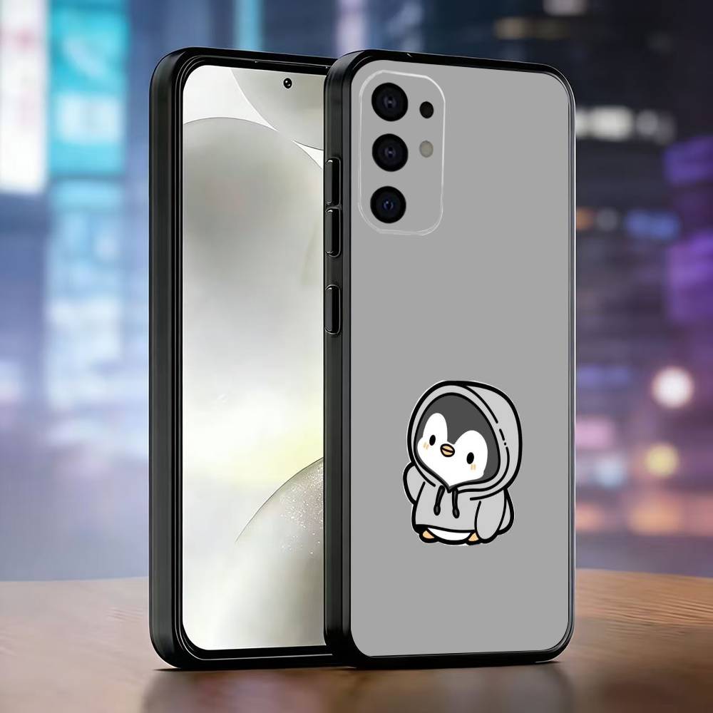 Pinguin Kawaii Niedlich Cartoon Handyhülle Für Samsung S25,S24,S21,S22,S23,S30,Ultra,S20,Plus,Fe,Weiche Silikon Schwarze Abdeckung